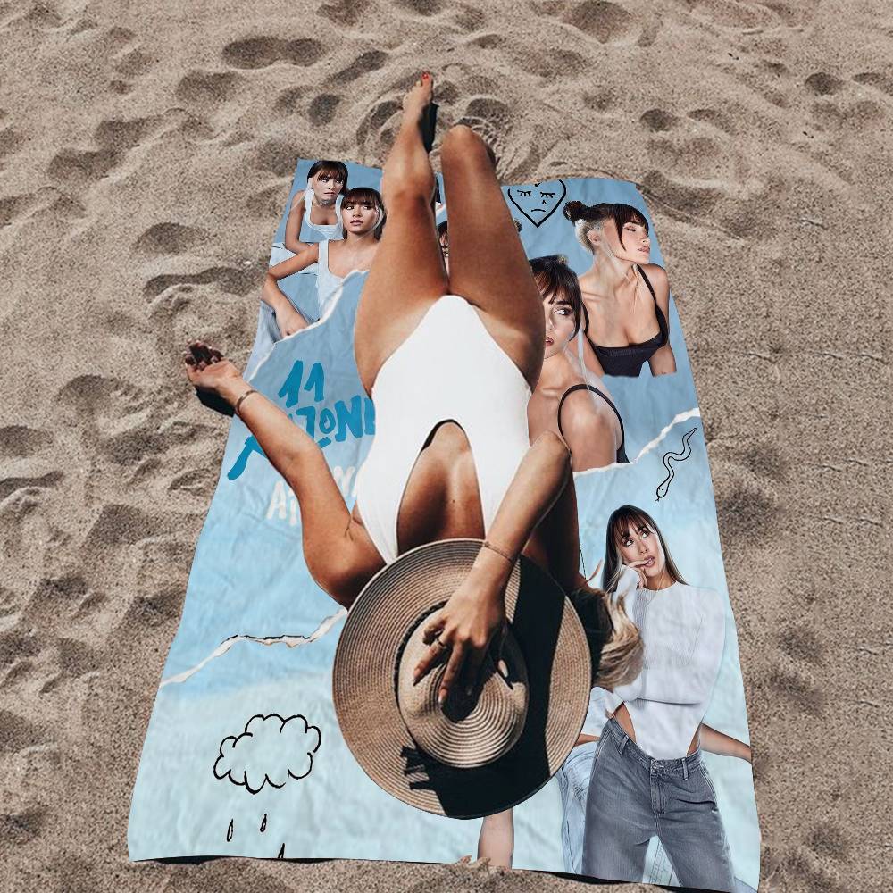 A-aitana O-ocana Singer Anmie Microfiber Printed Beach Towel Mountain Climbing Yoga Beach Swimming Running Absorbent Soft Towel