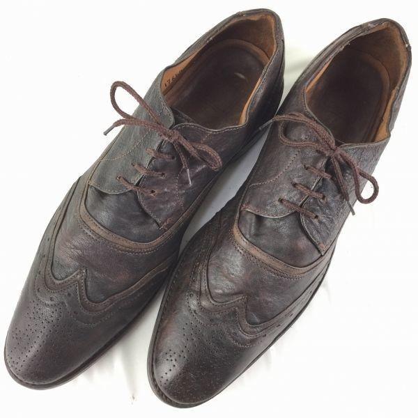 80s-90s Vintage Frye Wingtip Shoes Size 10.5D 28.0-28.5 Brown Men’s(USED)