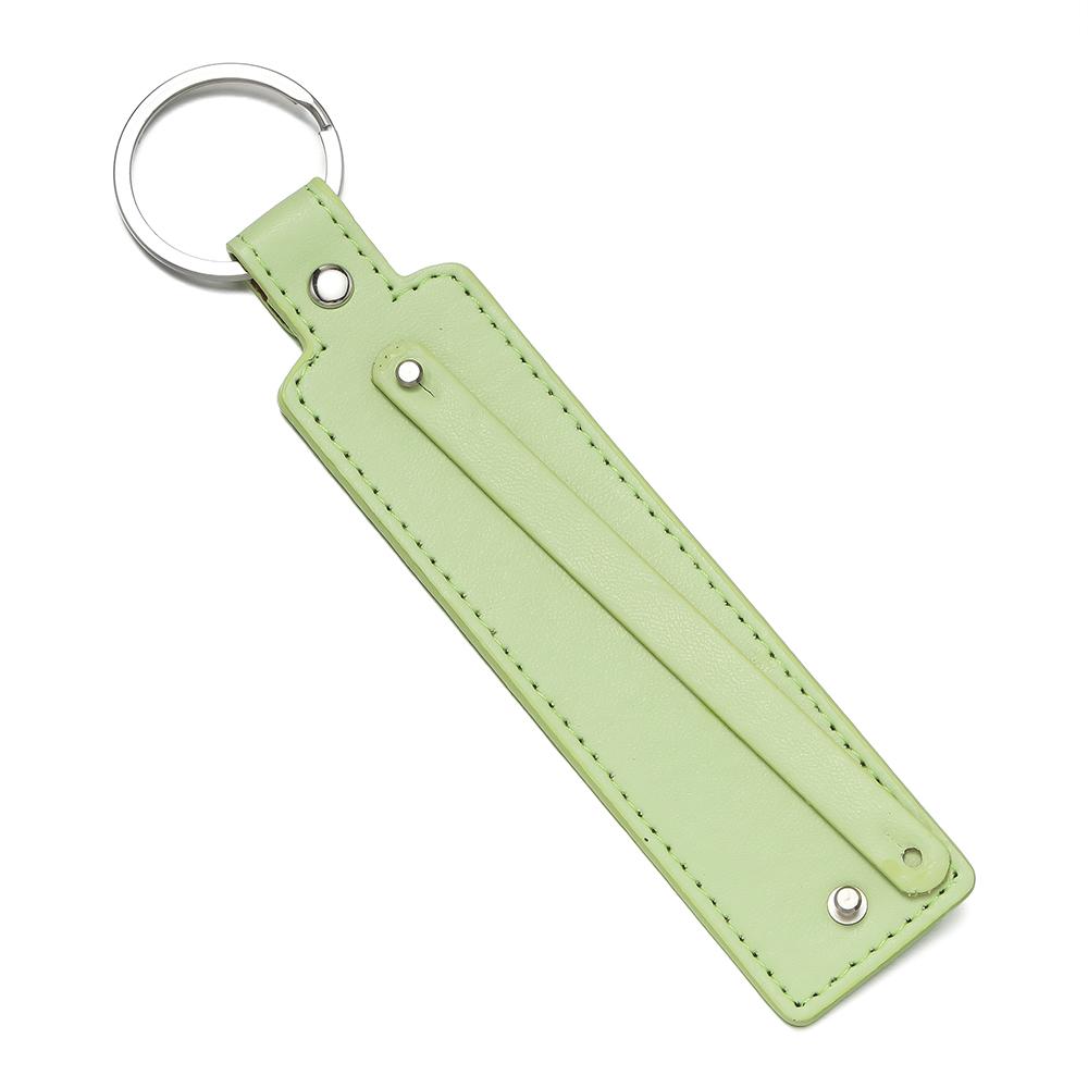 1pc Creative PU Leather Keychain Business Gift Leather Party Blank Car Key Chains Simple Metal Key Rings DIY Accessories