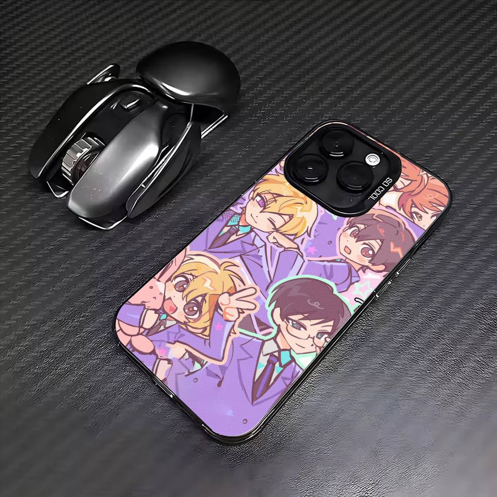 O-Ouran High School  Anime Host C-Club  Phone Case For iPhone17,16,15,14,13,12,11 Plus,Pro Max Colored Silver Plate Inside Cover