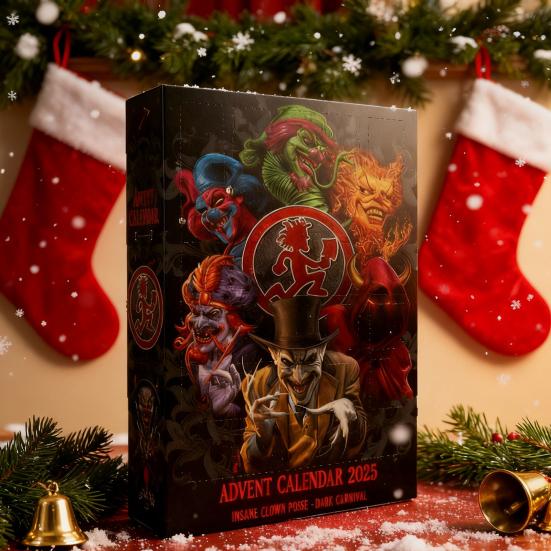 2025 Crazy Clowns Adventní kalendář Krabička Akrylová ozdoba Temný karneval Ozdoba na vánoční stromek Odpočítávání Sváteční dekorace