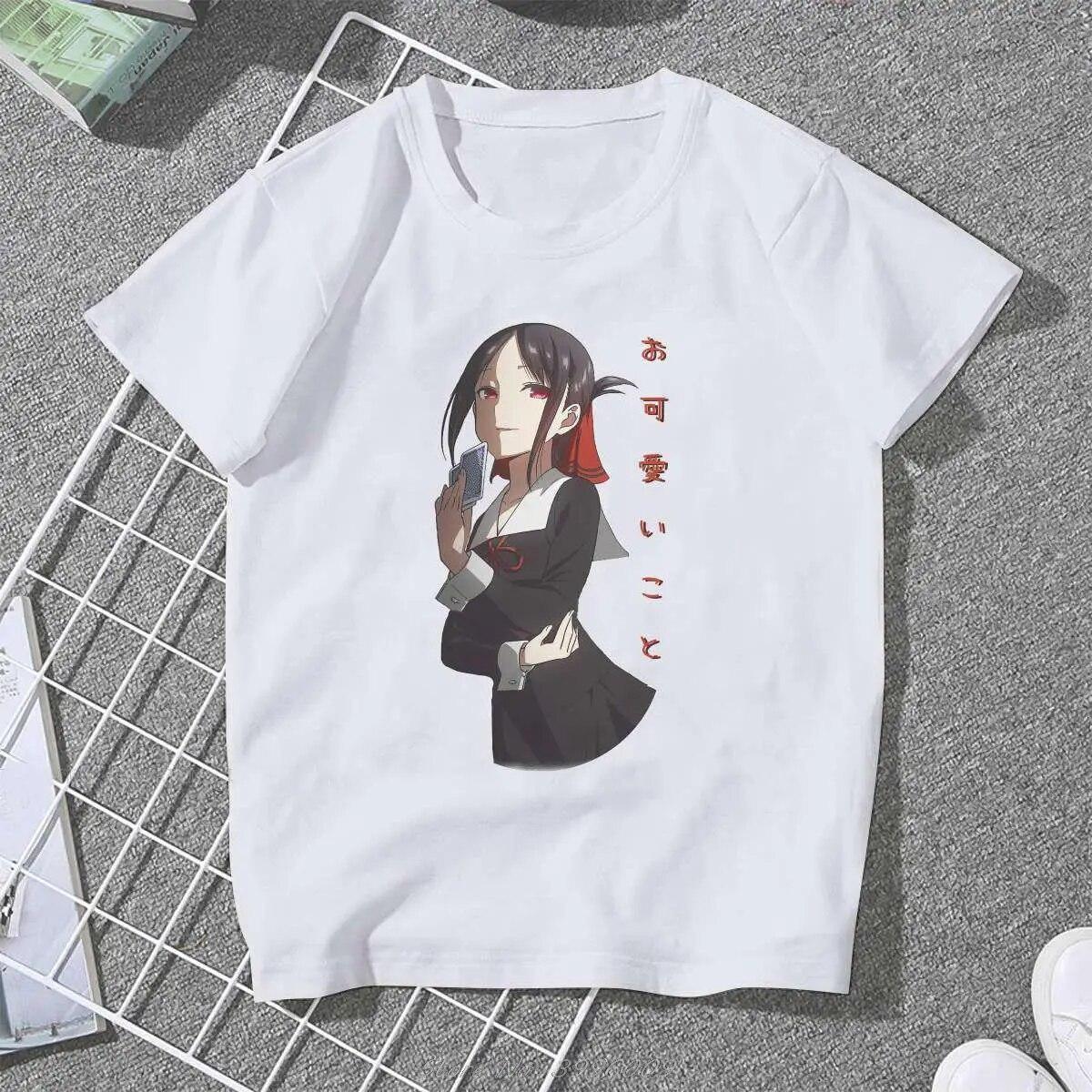 

Kaguya Okawaii Koto Женская футболка Kaguya sama Love Is War Аниме Эстетическая винтажная женская одежда Большой размер Хлопковая одежда с рисунком 3XL