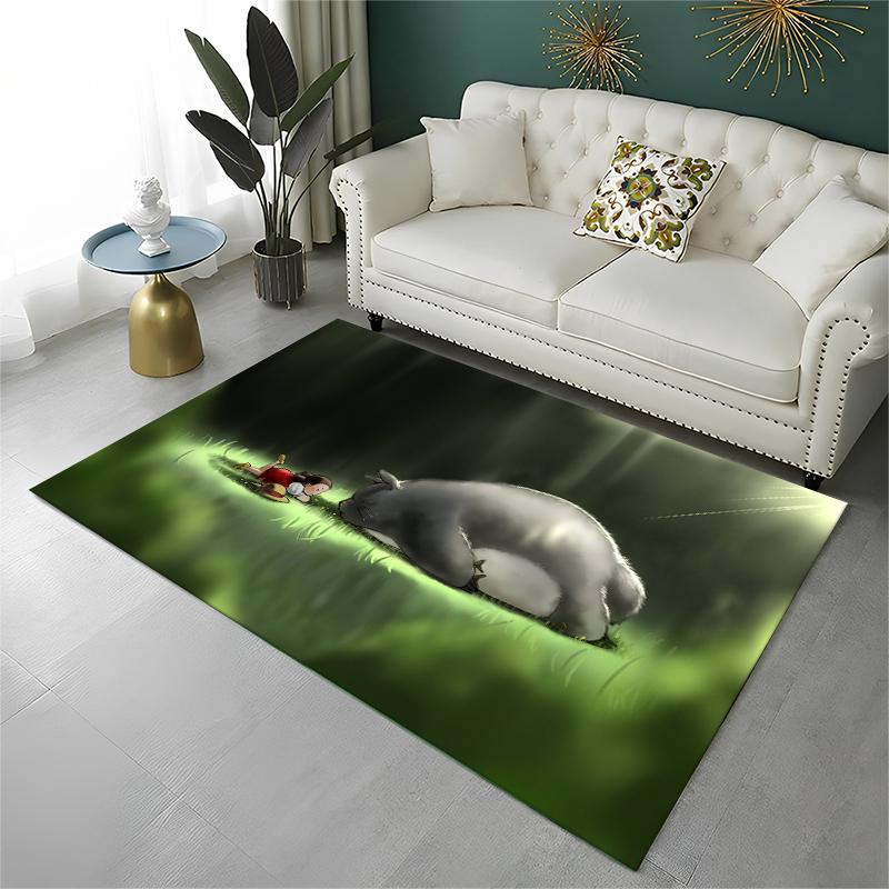 Classic T-Totoro Cartoon Cute Carpet Rug for Playroom Bedroom Living Room Sofa Home Decor,kid Area Rug Non-slip Floor Mat Gift