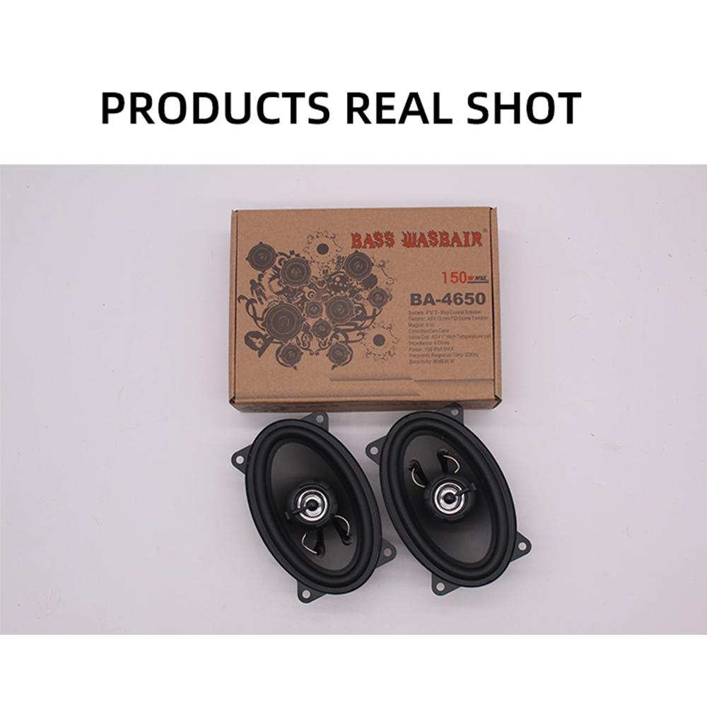 1Pair Universal Car Coaxial Speakers 4*6 Inch High Power Car Audio Stereo Speakers Full Range Audio Non-Destructive Installation