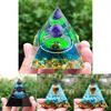 Orgonite Chakra Energy Pyramid Amethyst Crystal Home Decor Meditation Ornament Craft Gift