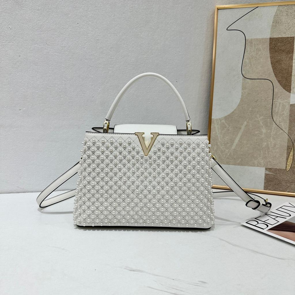 Neue Europäische und Amerikanische Luxus-Perlentasche, Modische Trendtasche, Einzelne Schulterhandtasche, Umhängetasche, Street Photography, Pendeln zur Arbeit