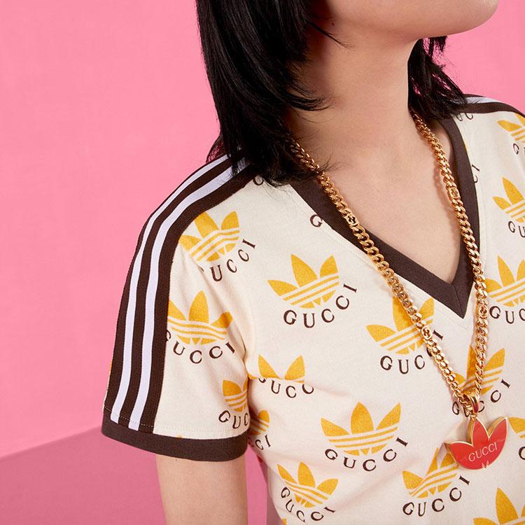 adidas Trefoil Print T-Shirt Ivory Unisex Tops Cream 693539-XJEBY-9039