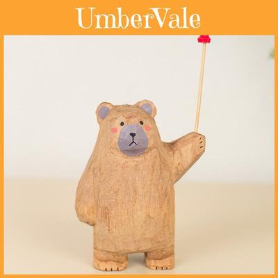 Houten Knutselbeer met Ballon Huisdecoratie Cadeau Voor Kinderen En Vrienden
