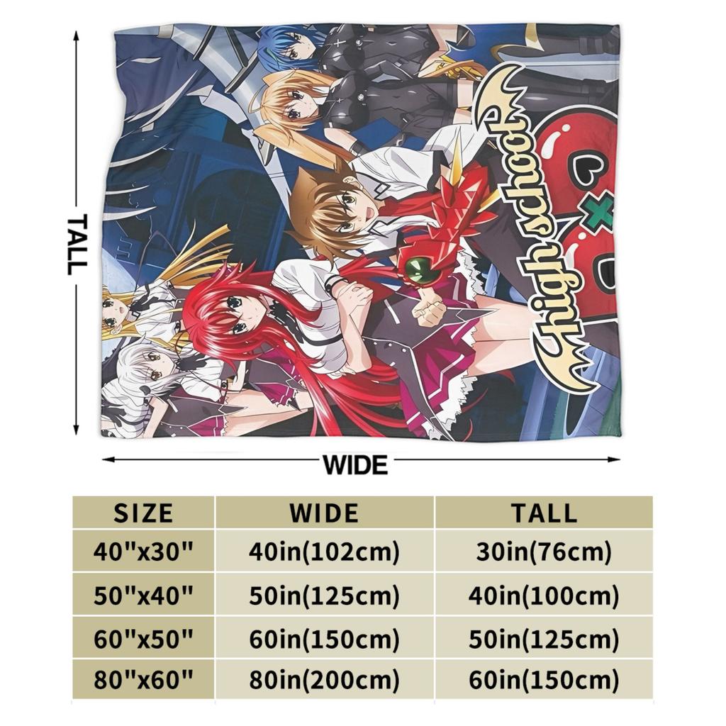 High School DxD Anime Blanket Quality Warm  Bedding Throws Autumn Travel Office Couch Chair Pattern Bedspread