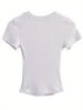 Women's Short-Sleeve Slim-Fit Cropped T-Shirt For Spring And Summer