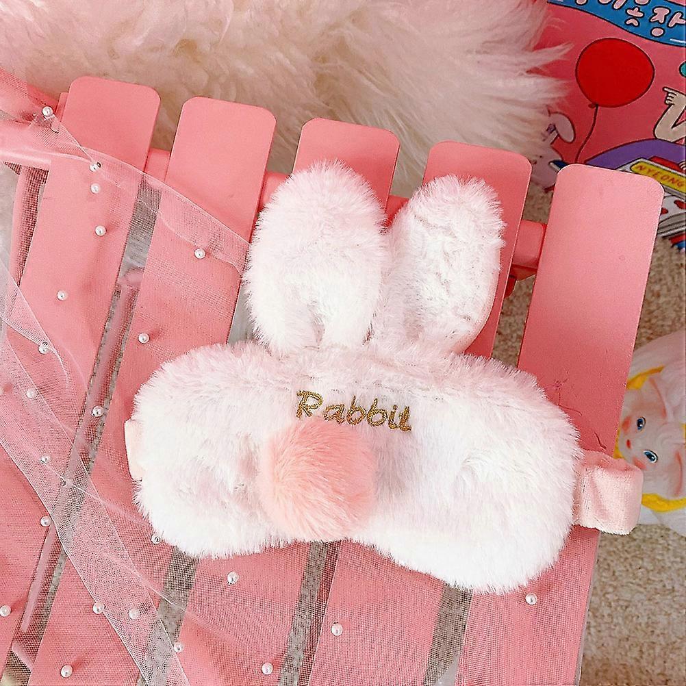 Shading Eyepatch Comfortable Plush Sleeping Mask 2Pcs with Rabbit Ears