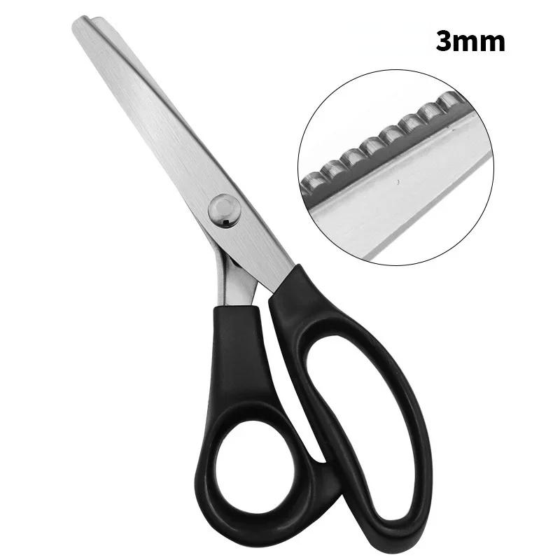 

3/5/7/10/18 мм ножницы из нержавеющей стали с треугольными зубцами для кружевной ткани, пошив одежды, зигзагообразная резка, портновские ножницы, швейные ножницы