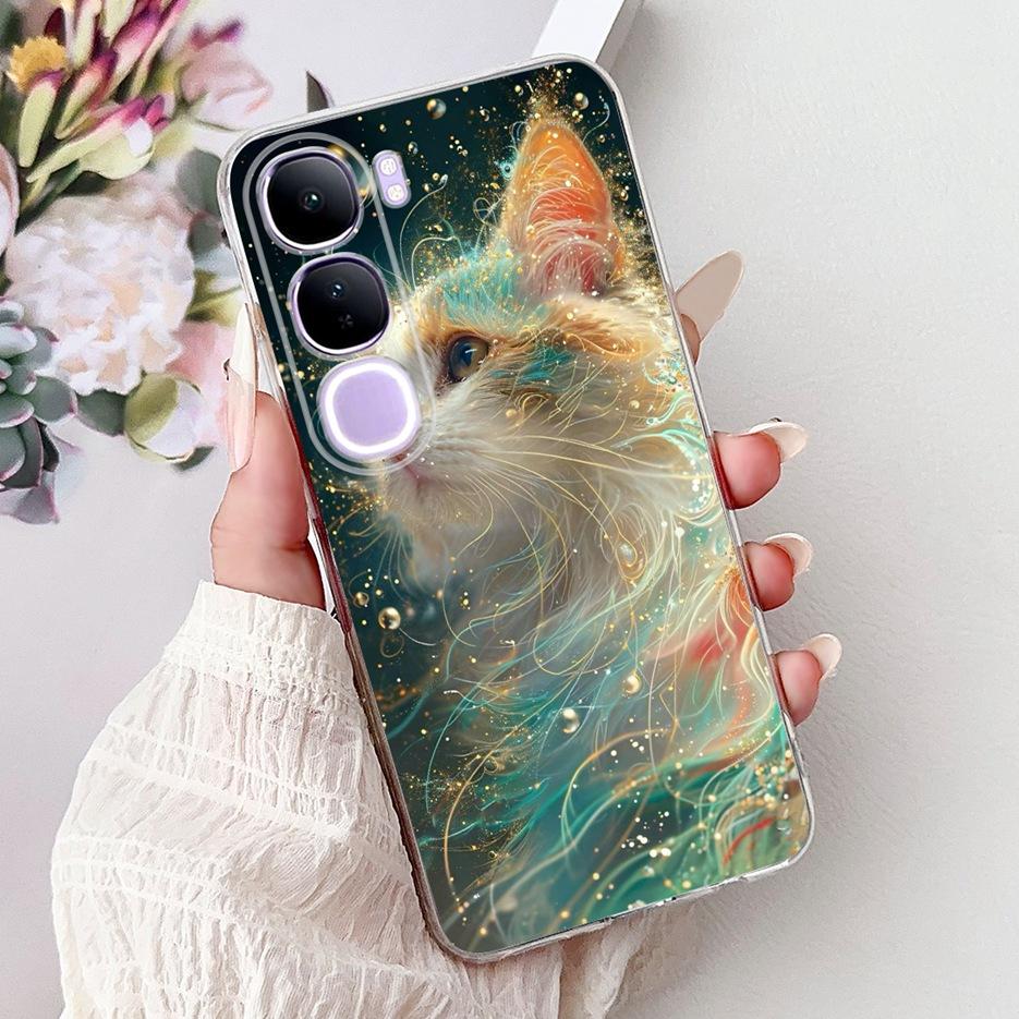 For Vivo Y200 5G Case Vivo V40 Lite Beautiful Butterfly Painted Cover Soft Slim Phone Case For Vivo Y300 Y 200 V40Lite 5G Bumper