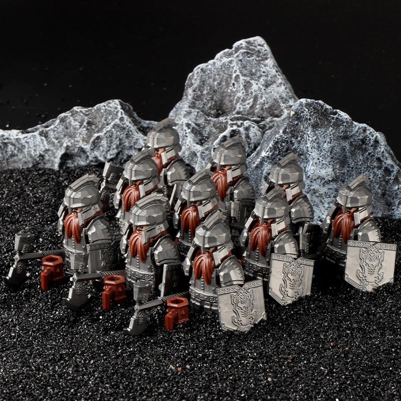Blocs de Construction Soldats Croisés Militaires Médiévaux Château Chevaliers Hospitaliers Chevaliers Teutoniques Casque de Guerrier Briques Jouet DT8901