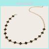 Four Leaf Clover Metal Waist Chain With Hook Closure For Dress And Skirt Accessories