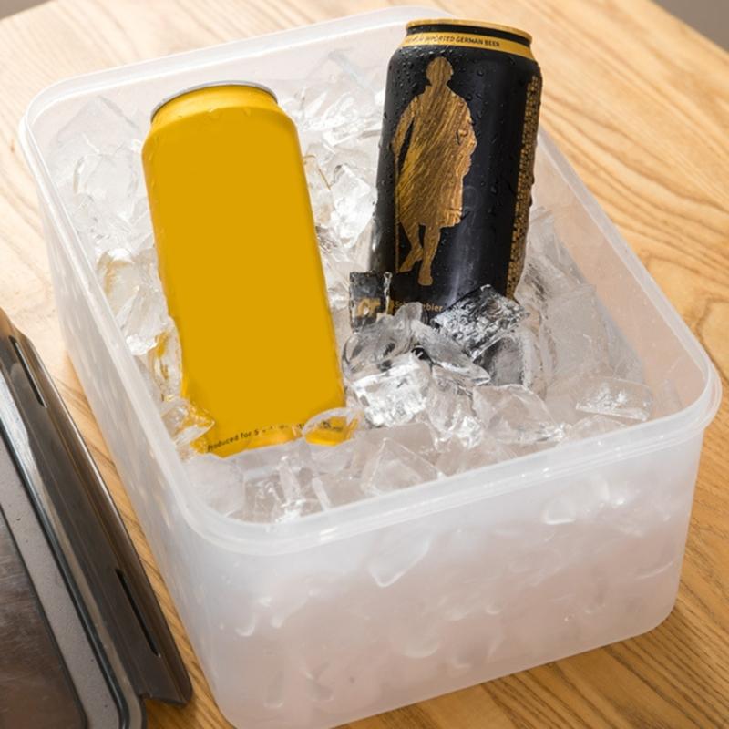 Vegetable and Fruit Storage Bins with Strainers Space Saving Freshness Preserving Boxes Large Organizer Box with Lid