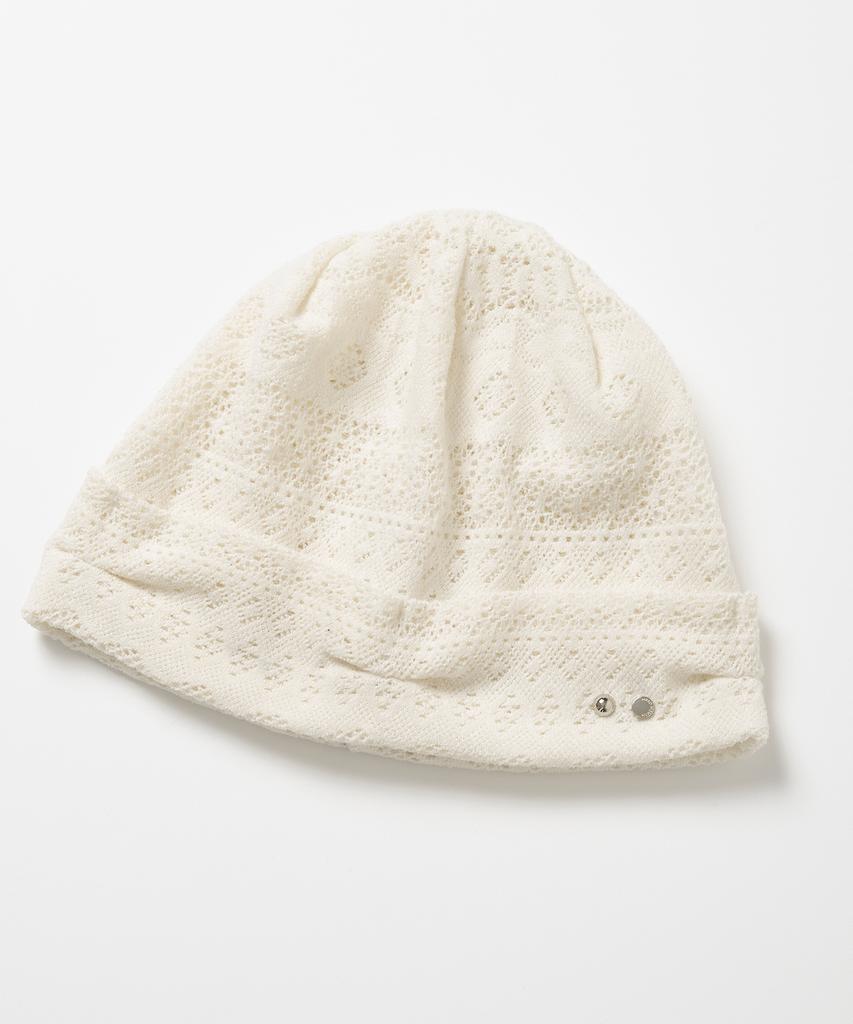 MILLO WOMEN Pointel Symbol Beanie [Ecru]
