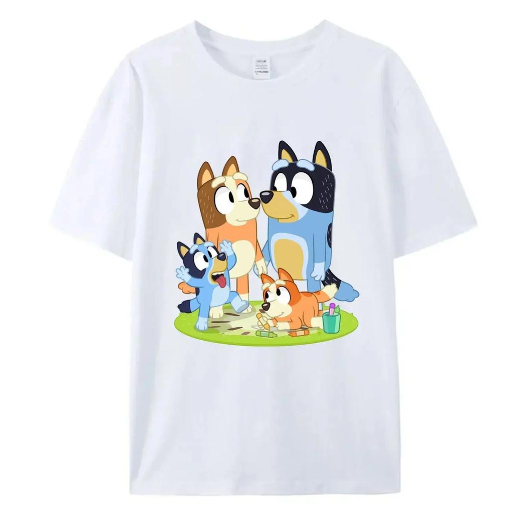 Mama und Papa Damen Herren T-Shirt Neu Süßes Oberteil Sommer Familien Set Animation Schwarzweiß T-Shirt Familienkleidung Geschenk