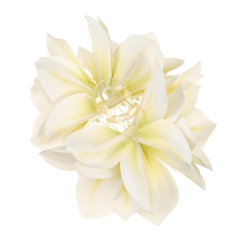 Bright Yellow Floral Hair Hairpin Light Polymer Barrettes for Women Beach Vacation Type Spring Accessories