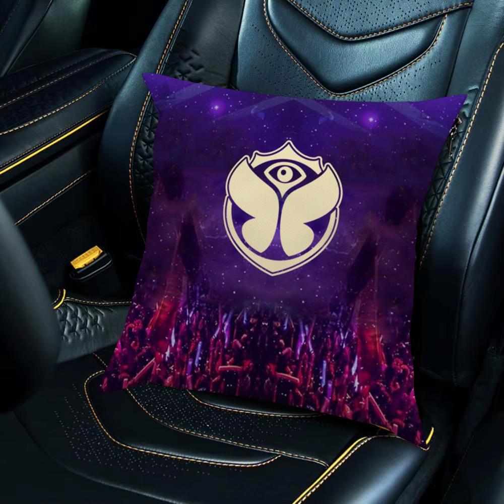 TOMORROWLAND Music Festival Pillow Case For Car Sofa Decorative Home Double-sided Print Plush Square Throw Pillow Cushion Cover