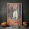 Vintage Wall Art Music Sports Spooky Aesthetics Bicycle Halloween HD Canvas Print Poster Home Living Room Bedroom Decoration
