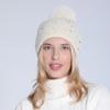 Women's Autumn Winter Plush Knitted Soft Rabbit Wool Hat Warm Beret