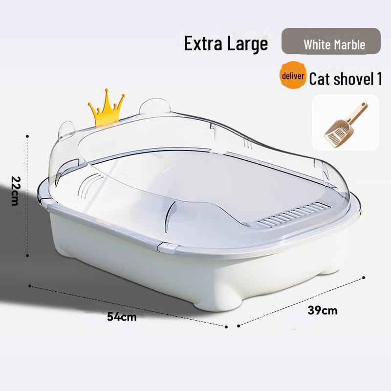 Thickened Semi-Enclosed Oversized Splash-Proof Cat Litter Box