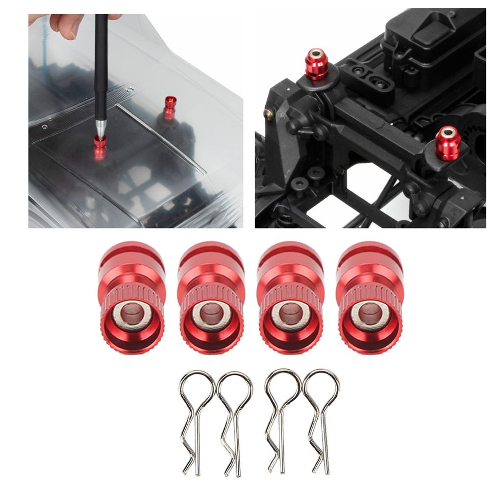 4Pcs Metal RC Body   Mount Column Hole Locator Magnetic Car   Hole Locator for PC PVC   RC Car