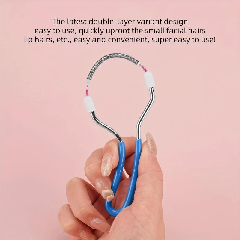 Spring-time Facial Hair Removal Lady, Portable, Manual Line Ejector for Removing Unnecessary Lips, Jaws, Mustache Roots, Neck and Side Burns, Blur