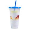 710ml Straw Cup with Lid Single-layer Christmas Magical Color Changing on Cold Cup for Trip
