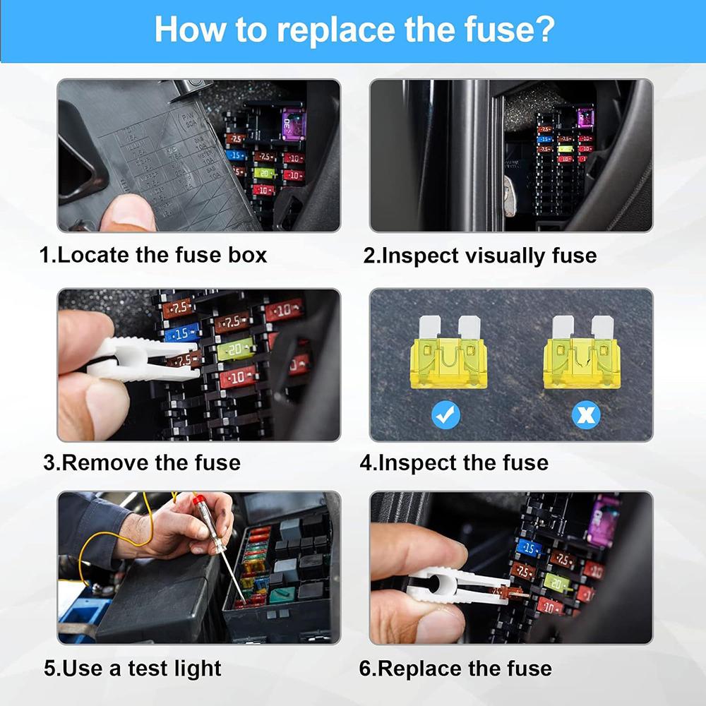 50/100/180Pcs Standard Car Fuses Assorted Kit 60 Mini Blade Car Fuse +60 Standard Fuse Automotive +60 Micro Fuse Fuses4