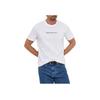 T-shirt Homme Coupe Ample Col Rond Manches Courtes Imprimé Logo Lettre Blanc J30J324646-YAF