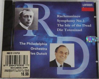CD SERGEI VASILYEVICH RACHMANINOFF, CH - Symphony No.1 / The Isle Of The Dea 4362832 London Records 1993 US Classical Used