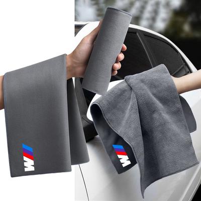 Microfiber Towel Car Cleaning Care Accessories For M Emblem M1 E46 E36 E34 F10 E90 F30 E60 F30 E53 E30 E87 F32 E91