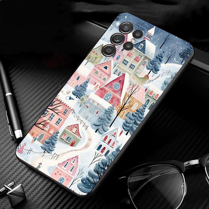 

Winter Christmas snowflake Phone Case For Samsung Galaxy S25 S24 S23 S22 S21 Ultra S24 S23 S22 S21 S25 Plus S24 S25 FE S21