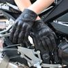 Goatskin Motorcycle Gloves Summer Men's Brown Vintage Leather Motorcycle Motocross Gloves Women's Motorcycle Hand Gloves