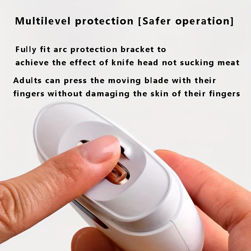 Automatic Electric Nail Clippers, USB Rechargeable Safety Nail Clippers With Light, 2 In 1 Nail Clipper Automatic Nail Clippers