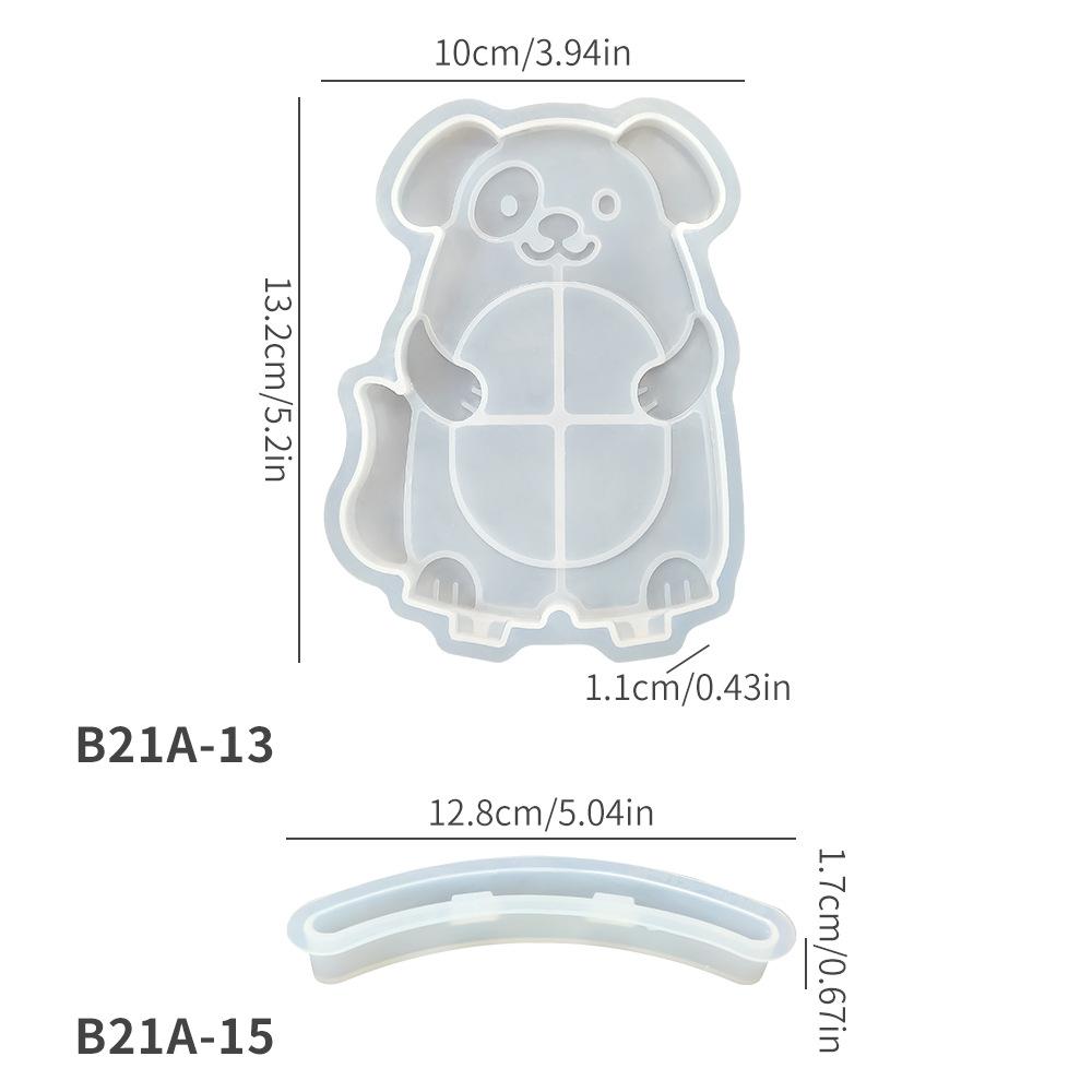 Cartoon Animal Photo Frame Silicone Mold DIY Cat Dog Dinosaur Picture Frame Resin Mould For Home Decoration Desktop Ornament
