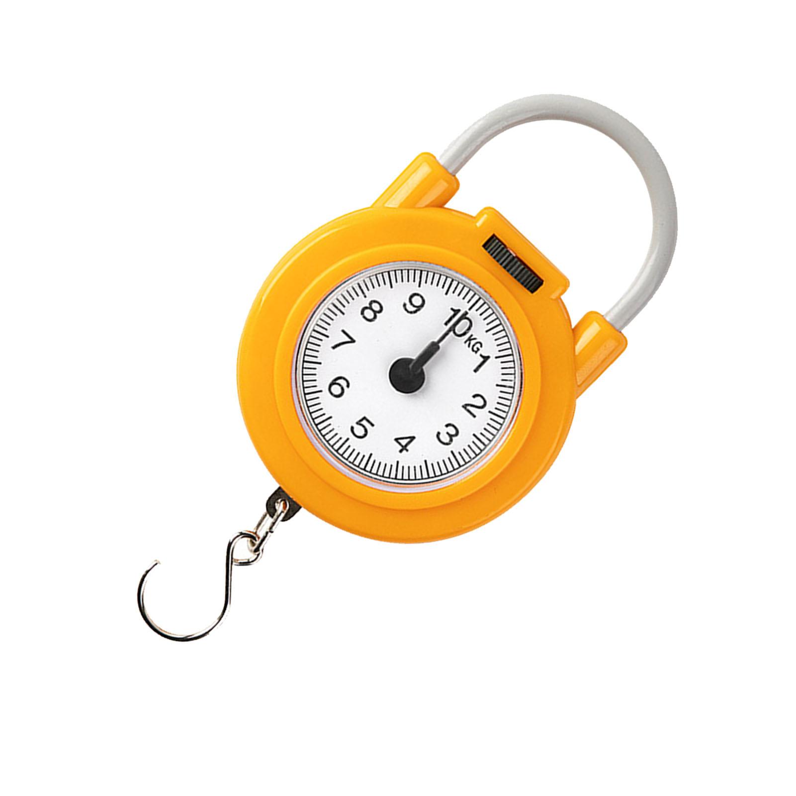 

Handheld Scale High Accuracy Portable Kitchen Spring Scale 22lb Load Capacity Small Food Weighing Scale for Household жёлтый