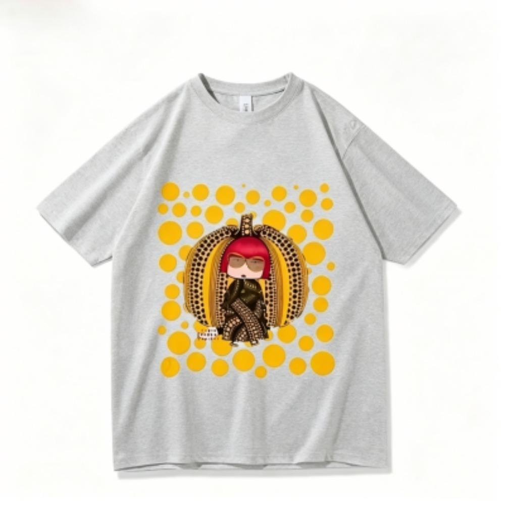 Sommer Punkte Kürbis Mädchen Druck Kinder T-Shirts Mode Straße Kurzarm Outdoor Freizeit Oberteile für Jungen und Mädchen T-Shirts Top