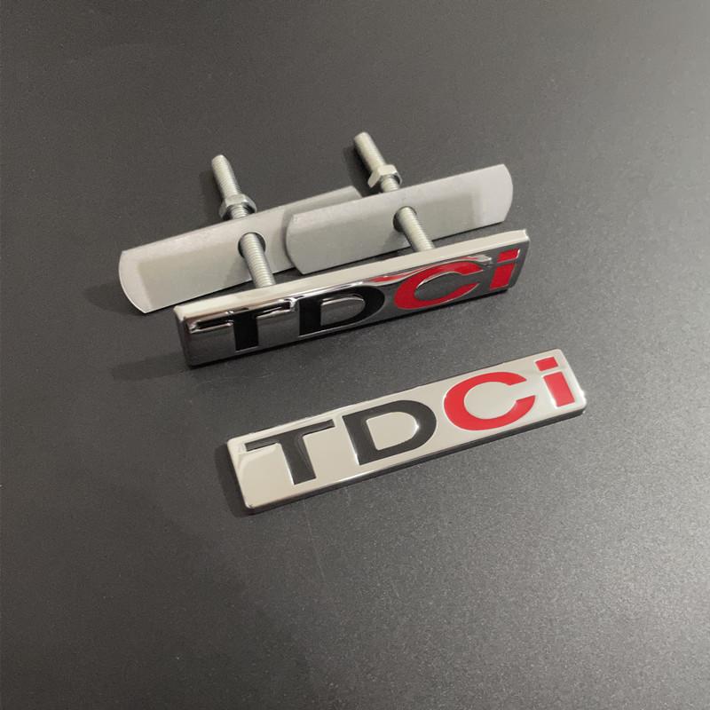 AAANW1 New 3D Metal Logo TDCI Car Front Grill Emblem Trunk Decal For Ford Fcous Mondeo C Max Fusion Fiesta TDCI Sticker Accessories