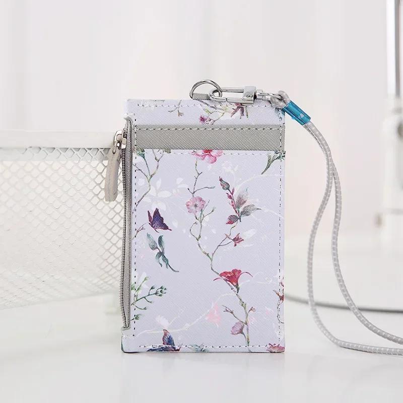 Card Holder Neck Strap with Lanyard Badge Holder Work ID Card Bus ID Holders Office Card Holder Women Wallet Bag Case