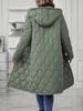 Women's Elegant Hooded Zipper Loose Cotton-Padded Jacket for Autumn/Winter 2025