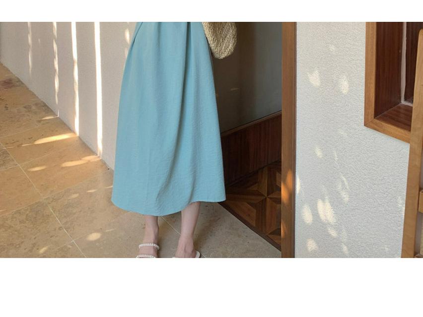 Minimalistisches ärmelloses Strandkleid - Locker, einfarbig, langer Rock für den Sommer