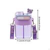 Water Bottle Double Compartments Funny with Strap Cute Drinking Cup Jug for Gym Work