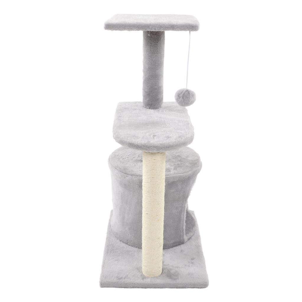 Kratzbaum Geräumiger Platz Mehrschichtiger Katzenkratzbaum Spielzeugzubehör mit hängendem Plüschball für
