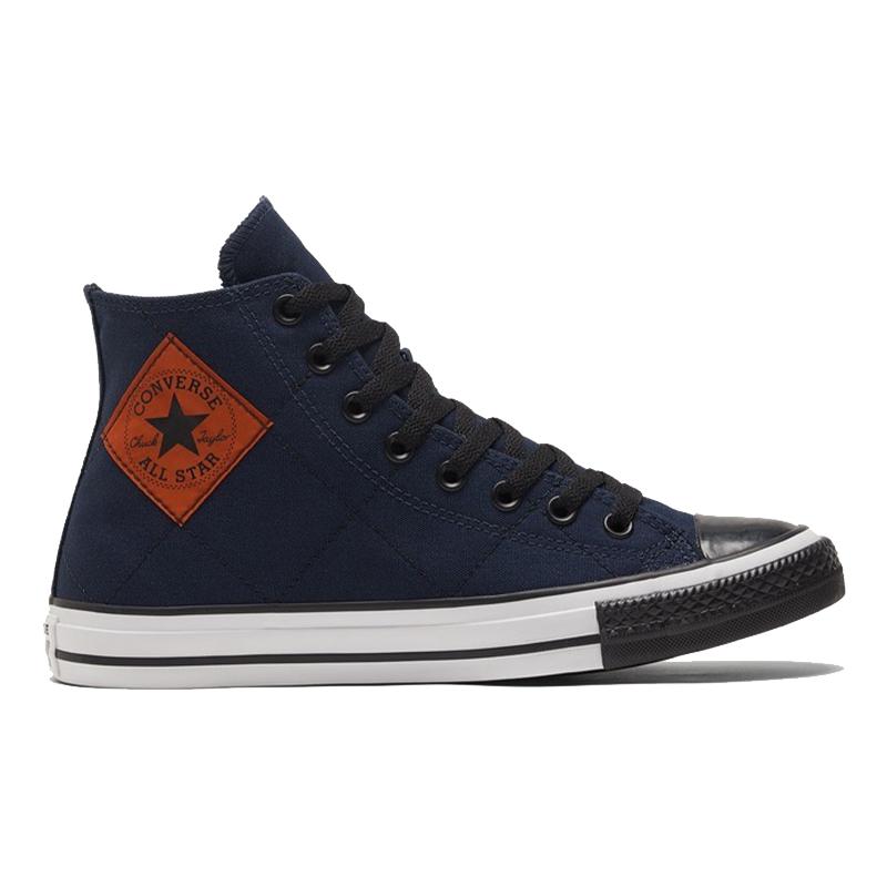 Converse Chuck Taylor All Star Comfortable and Versatile Abrasion Absorbing High Top Espadrilles Unisex Navy Blue