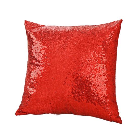 Sequin Pillow Case Shiny Sparkling Throw Pillow Cover Gold/Silver/Red Decorative Pillowcase for Couch Bed Sofa Party
