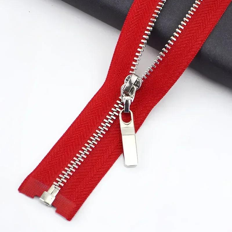 2/5Pcs 3# 40-70cm Open-end Metal Zippers for Sewing Jacket Coat Zipper Tapes Clothes Tent Zip Repair Kit DIY Garment Accessories