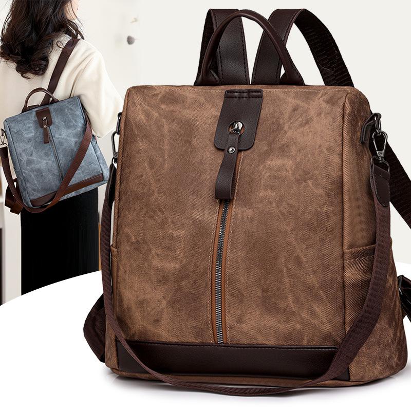 Women's Retro Soft Leather Backpack - Large Capacity, Multi-purpose & Stylish for Travel